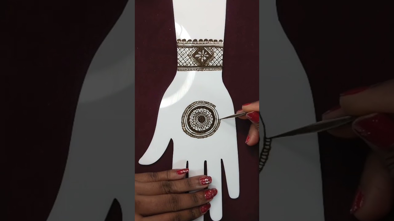 Easy mandala mehndi design for beginners step by step...In simple way