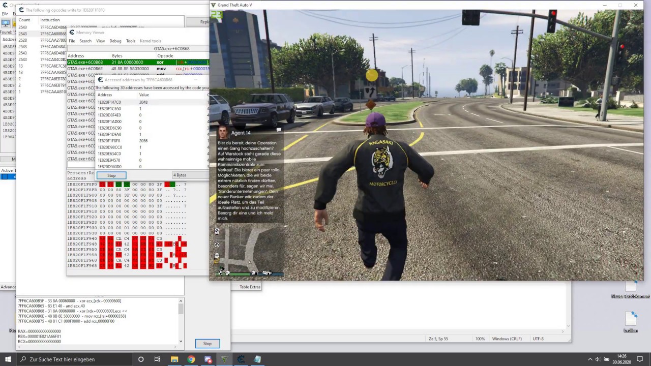 GTA online - RUN FASTER THAN SPORTS CAR I GTA V character movement speed I cheat engine I