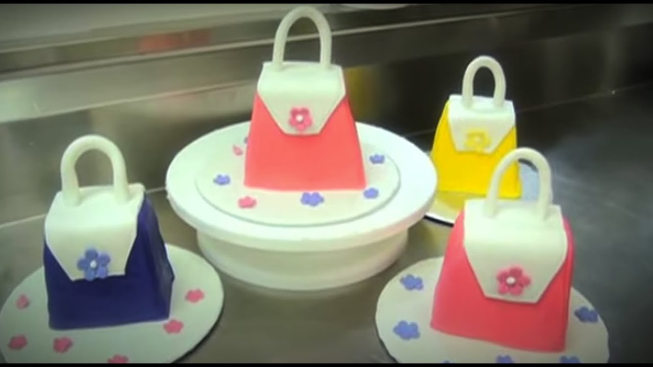 Jacinta Yu How To Make A Purse Cake with Satin Ice
