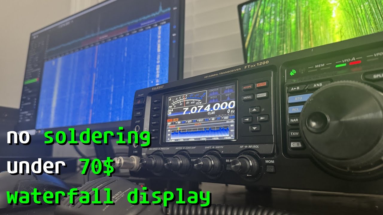 Waterfall Display on FT-DX1200 using Panadapter and Mu-tune Ports || Tutorial