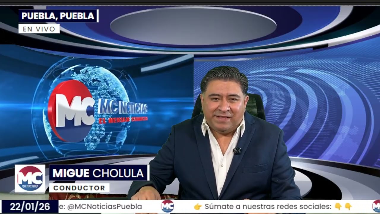🔴 #ENVIVO | 📱 #MCNoticiasPuebla con #MigueCholula | 22 de enero de 2026 📲