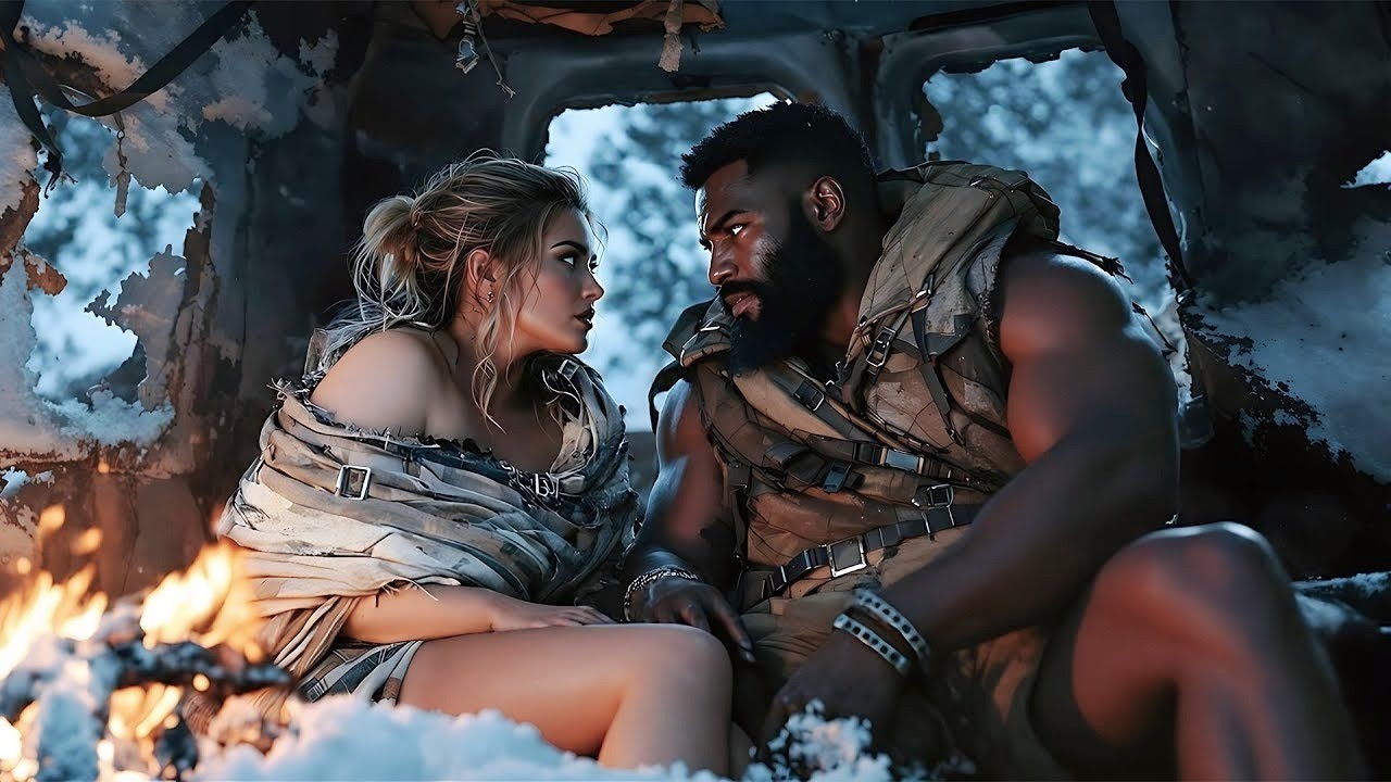 بنت بتوه في التلج مع راجل غريب لايام وبيحاولوا النجاة 