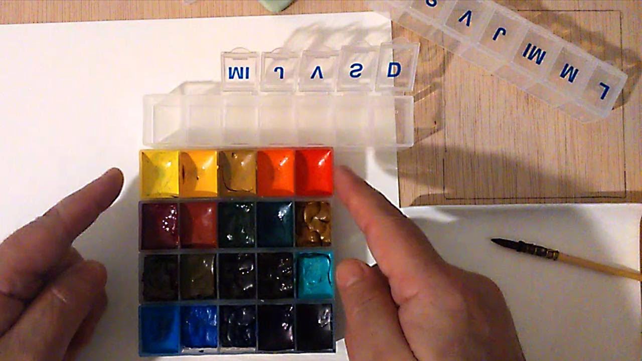 Acuarela - Cómo hacer una paleta para tus Acuarelas | Watercolor. Palette colors