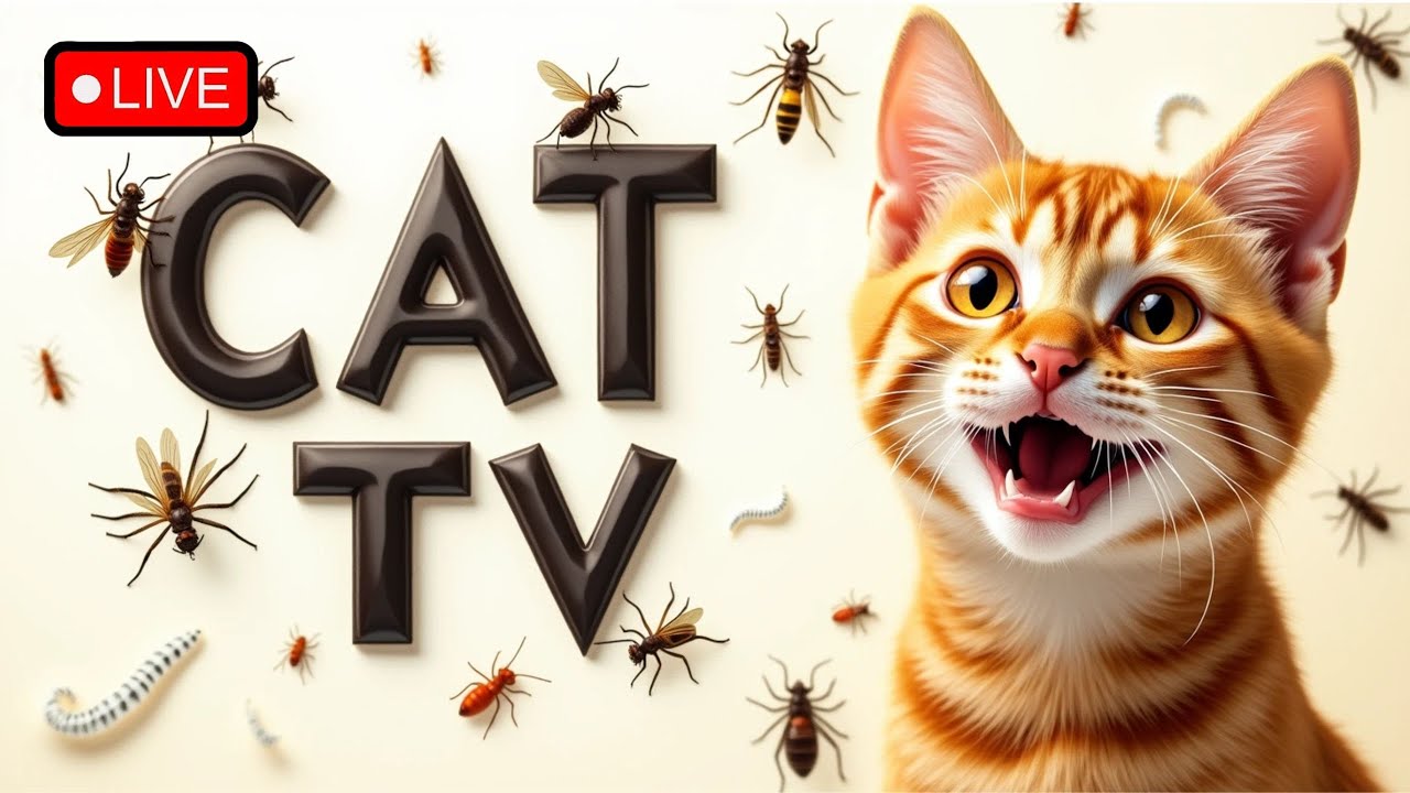 🔴12Hours LIVE : CAT GAMES |  The Best Games to Keep Your Cat Entertained Episode01🐝🦎🐭