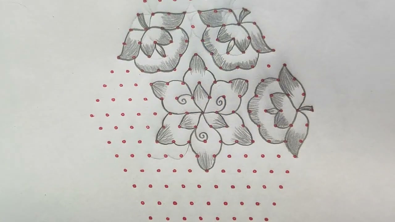 New year special rangoli 🥀 dots and easy rangoli designs🥀kollam design 🥀fastival rangoli