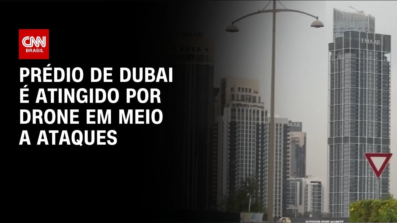Guerra no Oriente M&eacute;dio: Pr&eacute;dio de Dubai &eacute; atingido por drone em meio a ataques | CNN NOVO DIA