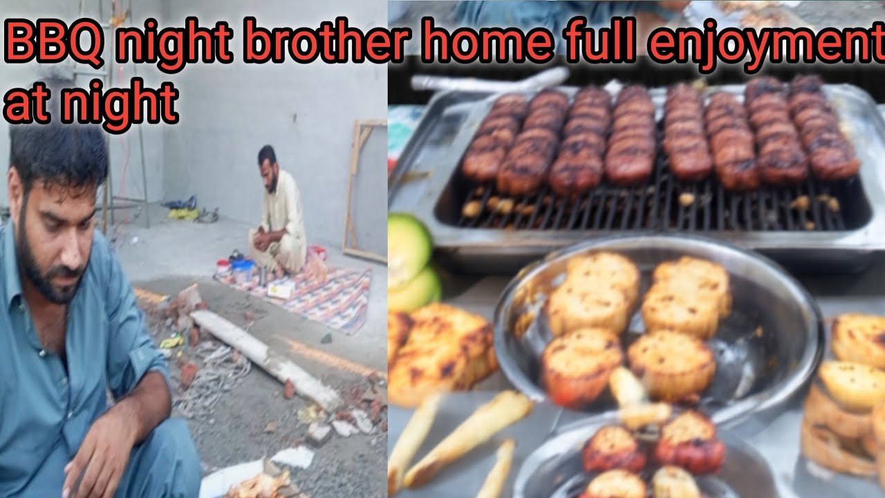🔥 BBQ Party at Home||Bhai Gar Tikka Night Vlog🍗||AlyanAyanvlogging