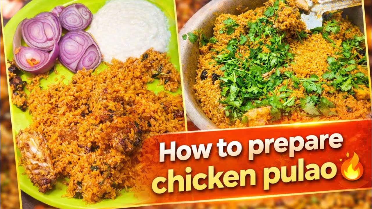 How to prepare chicken pulao🍗..#chickenrecipe #chikenpulao #bachelorcooking #chickendinner 