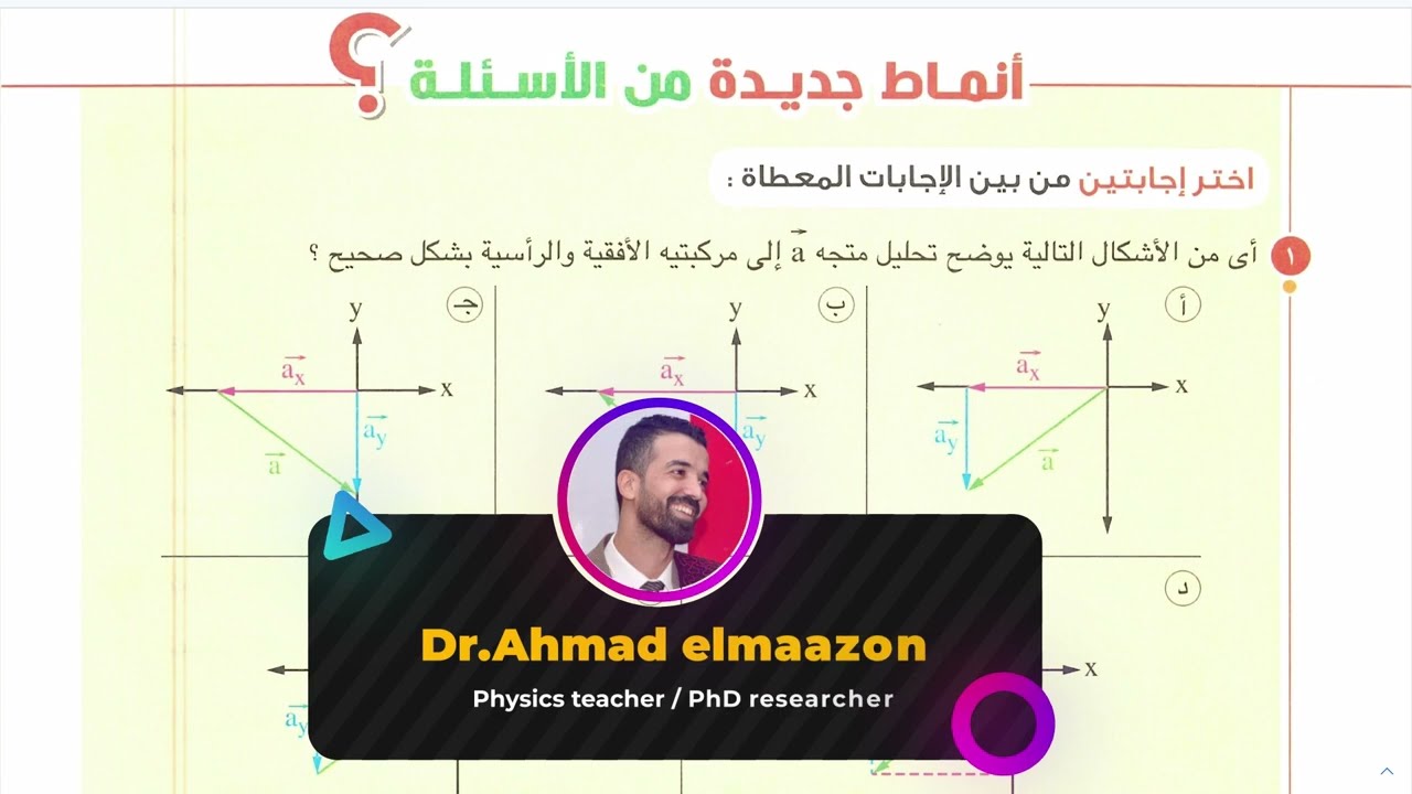 حل أنماط جديدة من الأسئلة ( الفصل الثاني) | فيزياء اولى ثانوي | التيرم الأول | كتاب الإمتحان 2023