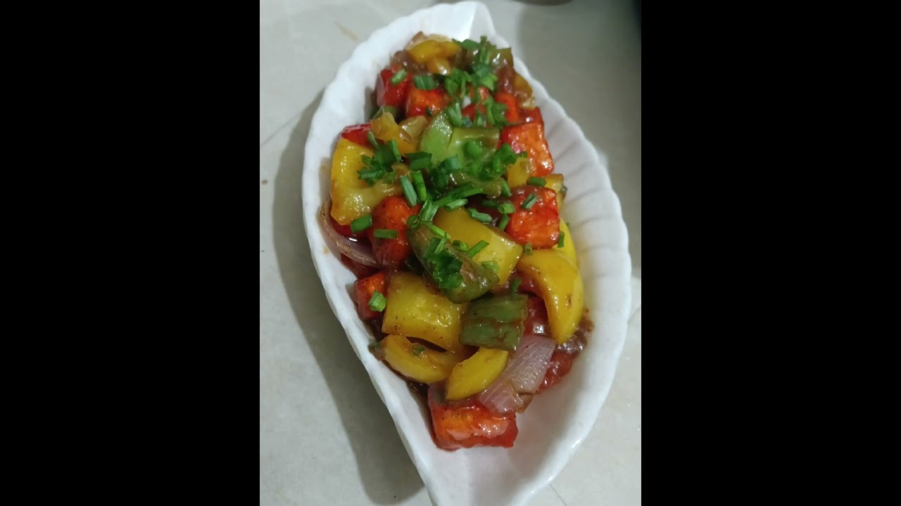 Chilli paneer recipe 😋#khanakhazana #viralvideo #trendingshorts #food #shortsviral #cooking #recipe 