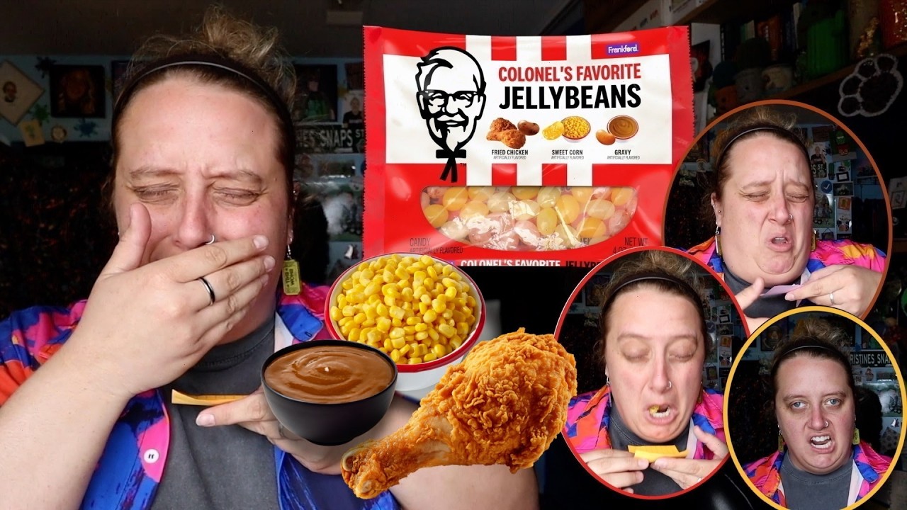 Пробую желейные конфеты KFC &mdash; жареная курица, подливка, кукуруза!!! (Открытие почтового ящика)