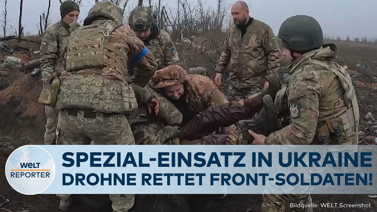 WELTREPORTER: Drohne rettet Soldaten an Front in der Ukraine! Heftige Kämpfe gegen Russland