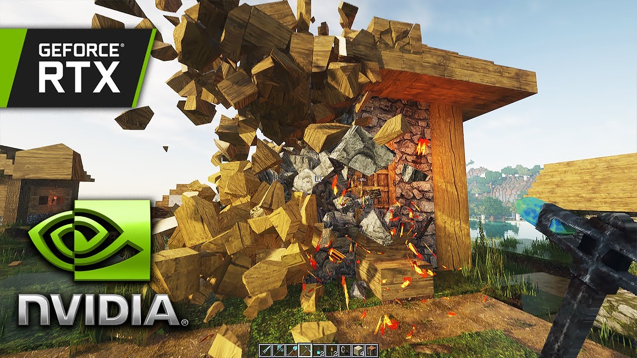 [4K] Destroying my RTX 3090 Ti with Physics mod for Minecraft