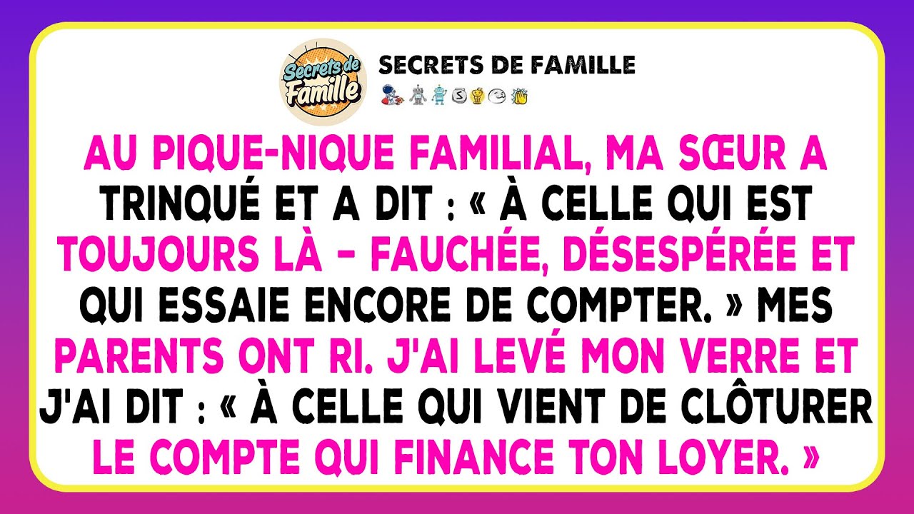 Lors D'un Pique-nique Familial, Ma Sœur A Trinqué Et A Dit : « À Celui Qui Est Toujours Là — Fauché,