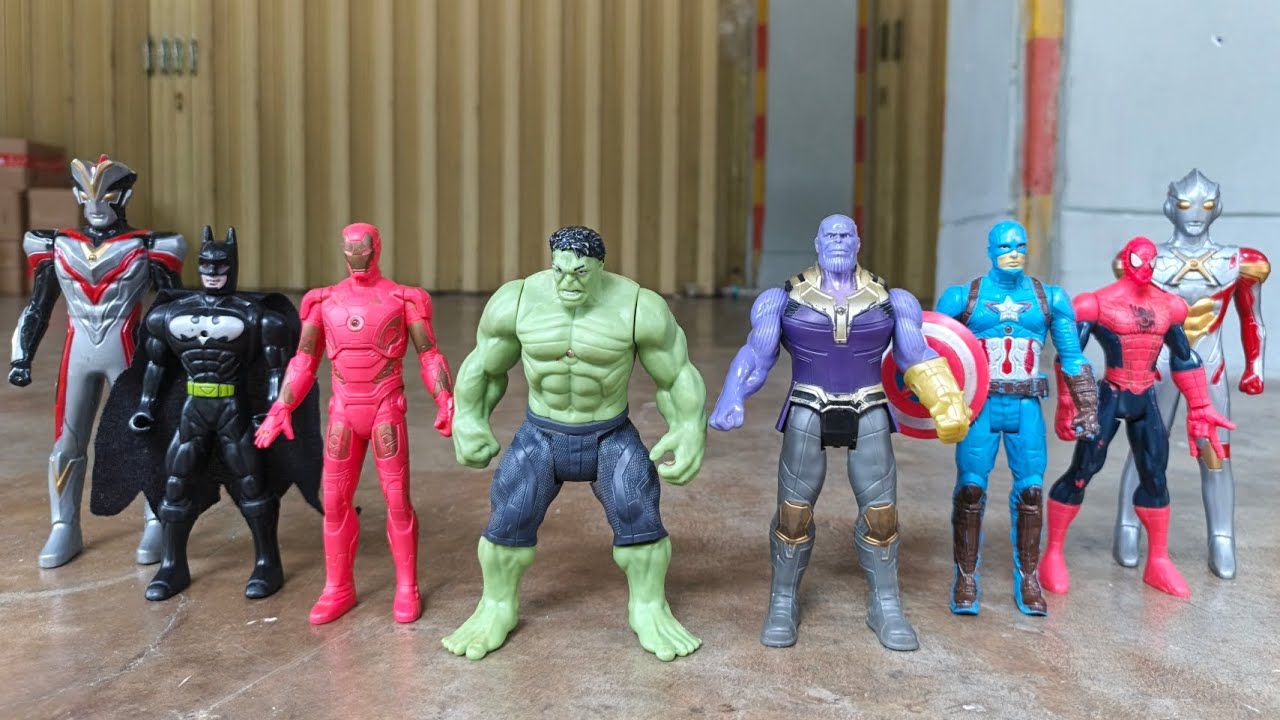MARVEL AVENGERS TOYS ACTION HEROES SPIDER-MAN, HULK, THANOS, BATMAN, IRONMAN, ULTRAMAN