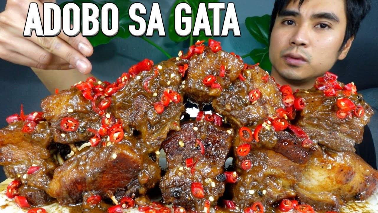 NAGMAMANTIKANG ADOBONG TUYO SA GATA