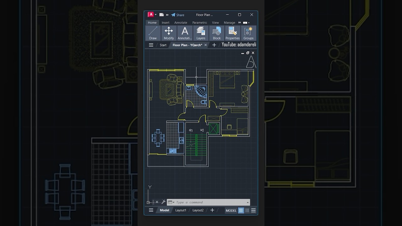 От среднего до продвинутого уровня &mdash; AutoCAD #архитектура #планэтажа #архитектор