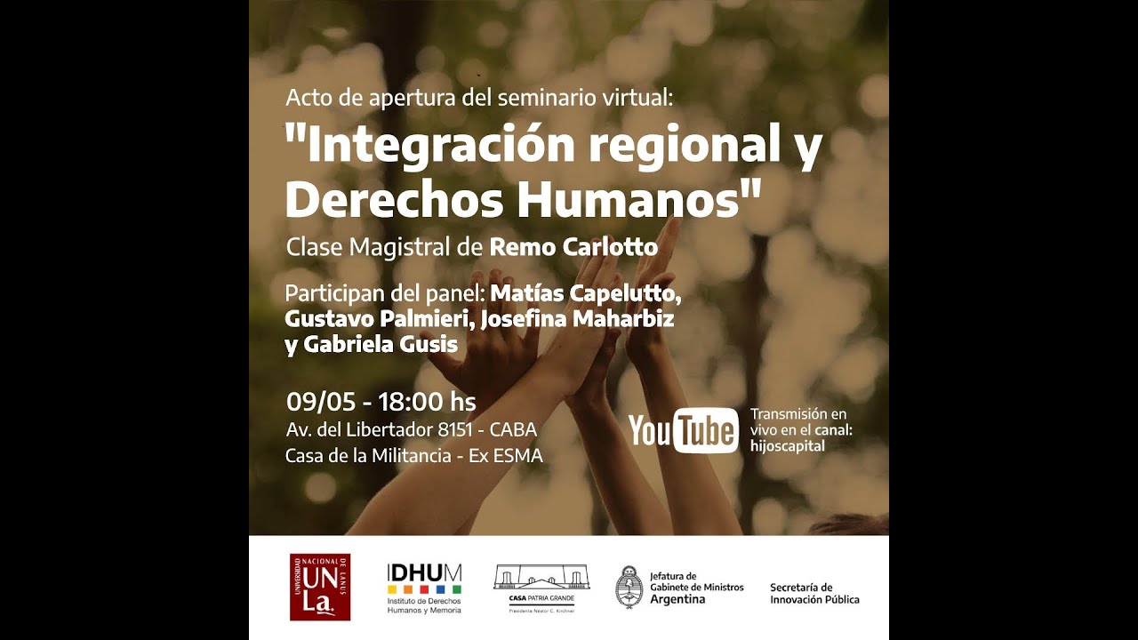 Acto de apertura del Seminario virtual Integración regional y derechos humanos