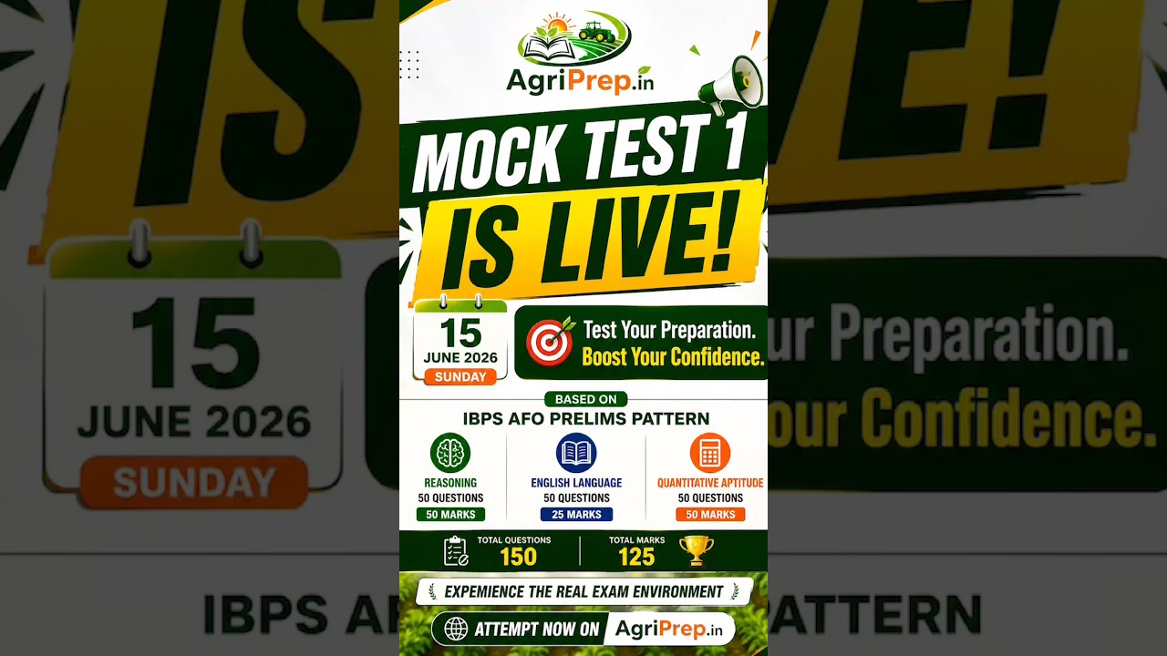 IBPS AFO 202 Mock Test 1 is Live! Here&rsquo;s How to Attempt It #ibps #ibpsafo #agriprep #ibpspo