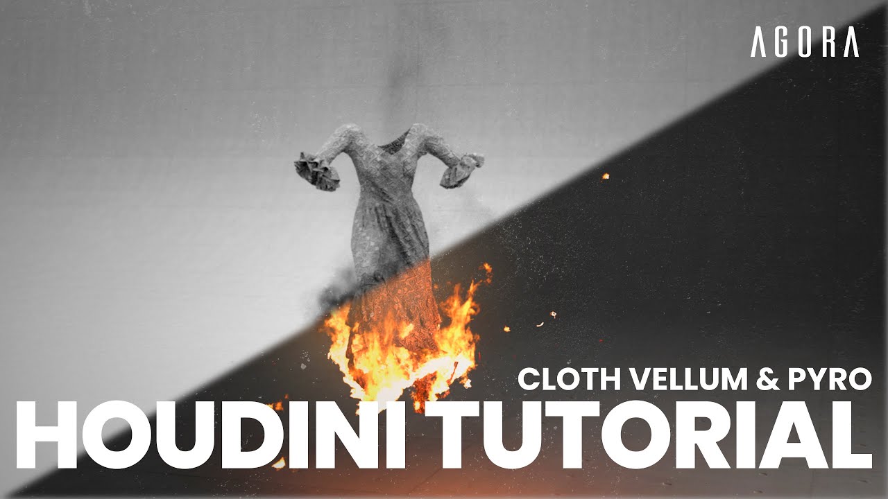 Houdini vellum and pyro | Tutorial | Scene
