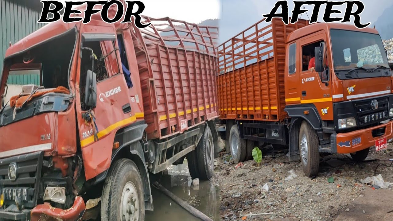 EICHER jumbo full Denting painting 🧑‍🔧 phuentsholing Bhutan passang workshop 🇧🇹♥️🇮🇳