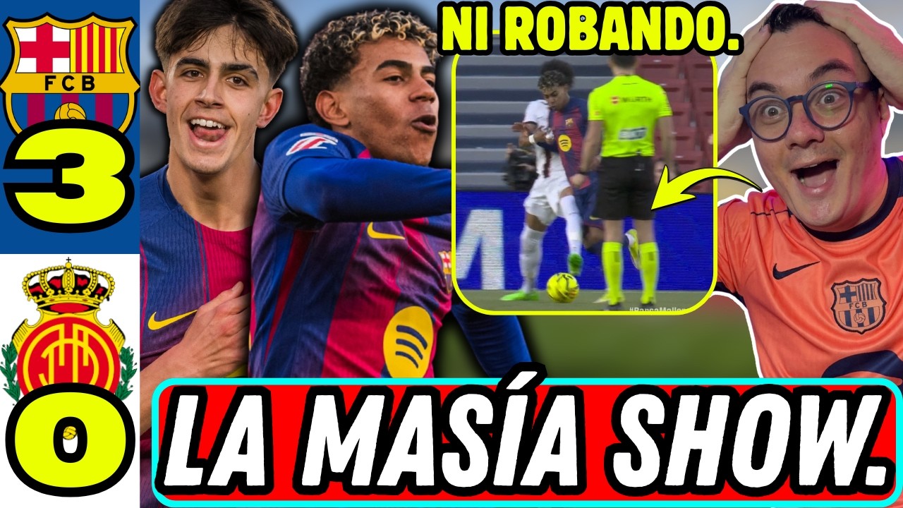 ¡DE LOCOS! Espectaculo del BARÇA, LAMINE INTRATABLE Y GOLAZO DE MARC BERNAL.