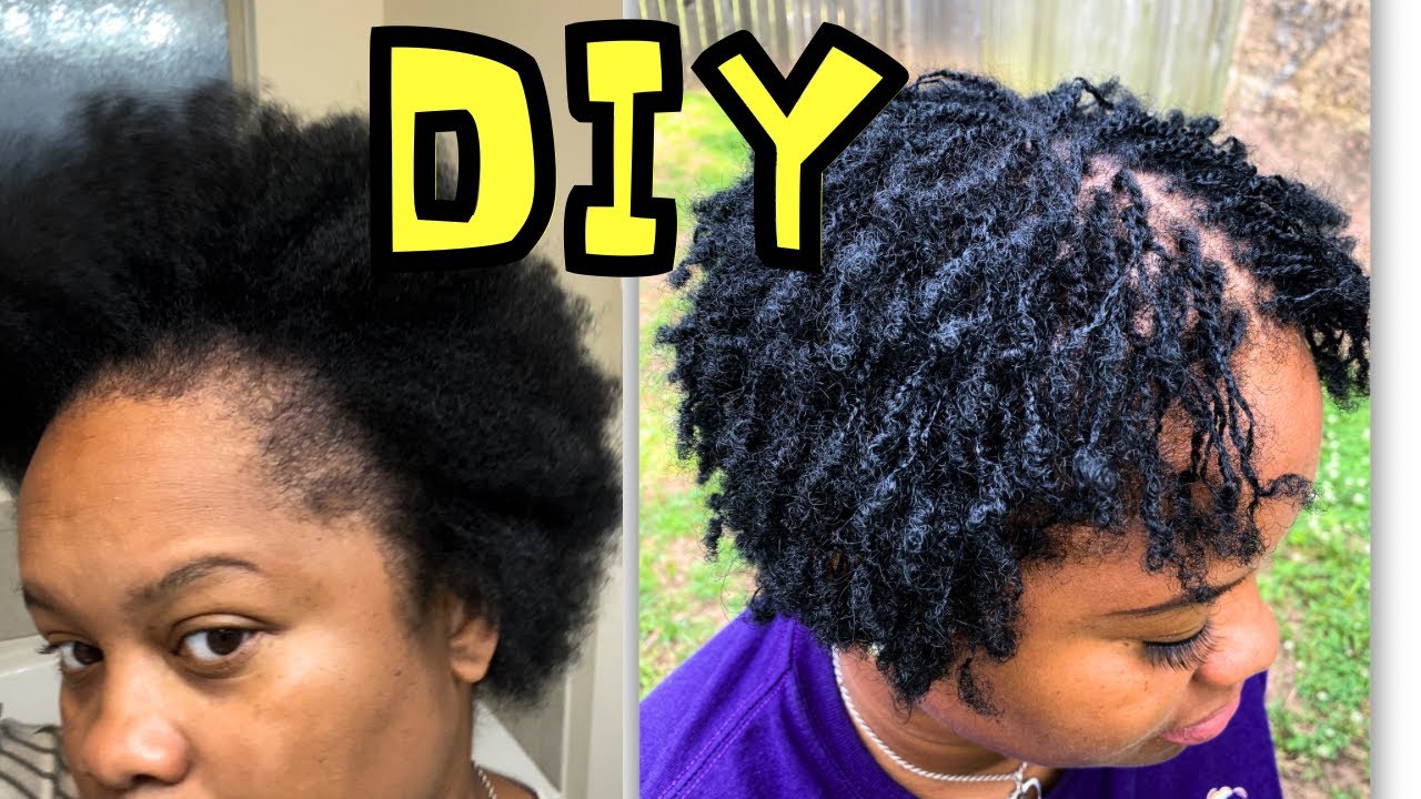 DIY Microlocs installation | Short Hair | Two-strand twist
