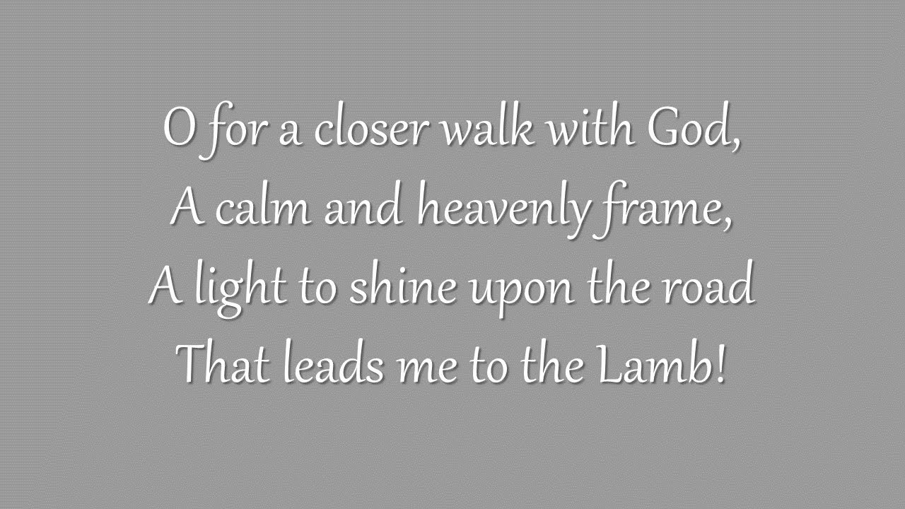 O for a Closer Walk with God (Westminster Chapel, 1965)