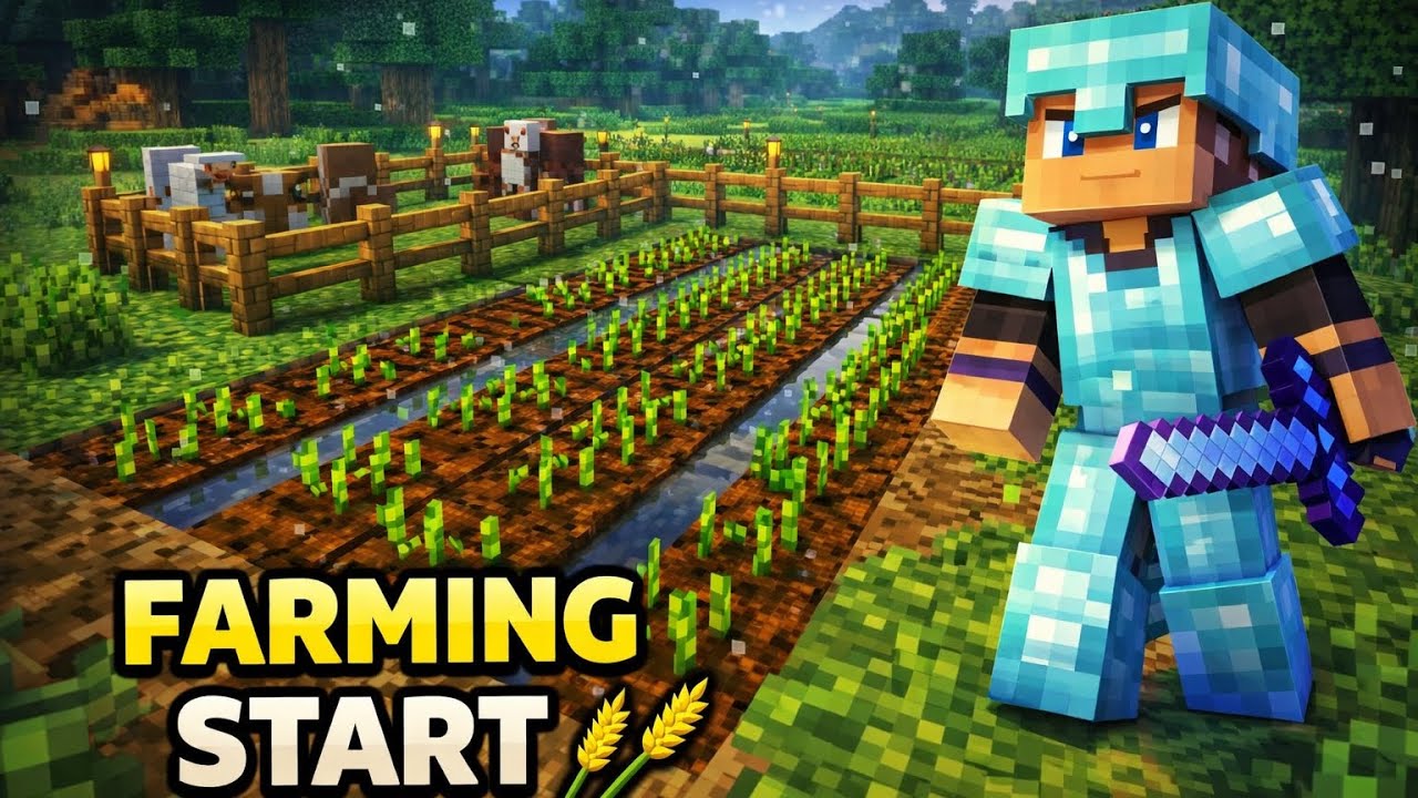 #minecraft i Stat farming pls subscribe to my channel for more videos #3 episode 