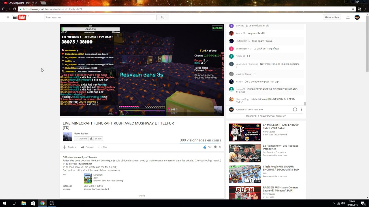 MUSHWAY ET TELFORT S'EMBROUILLE EN LIVE EPIC !!!!