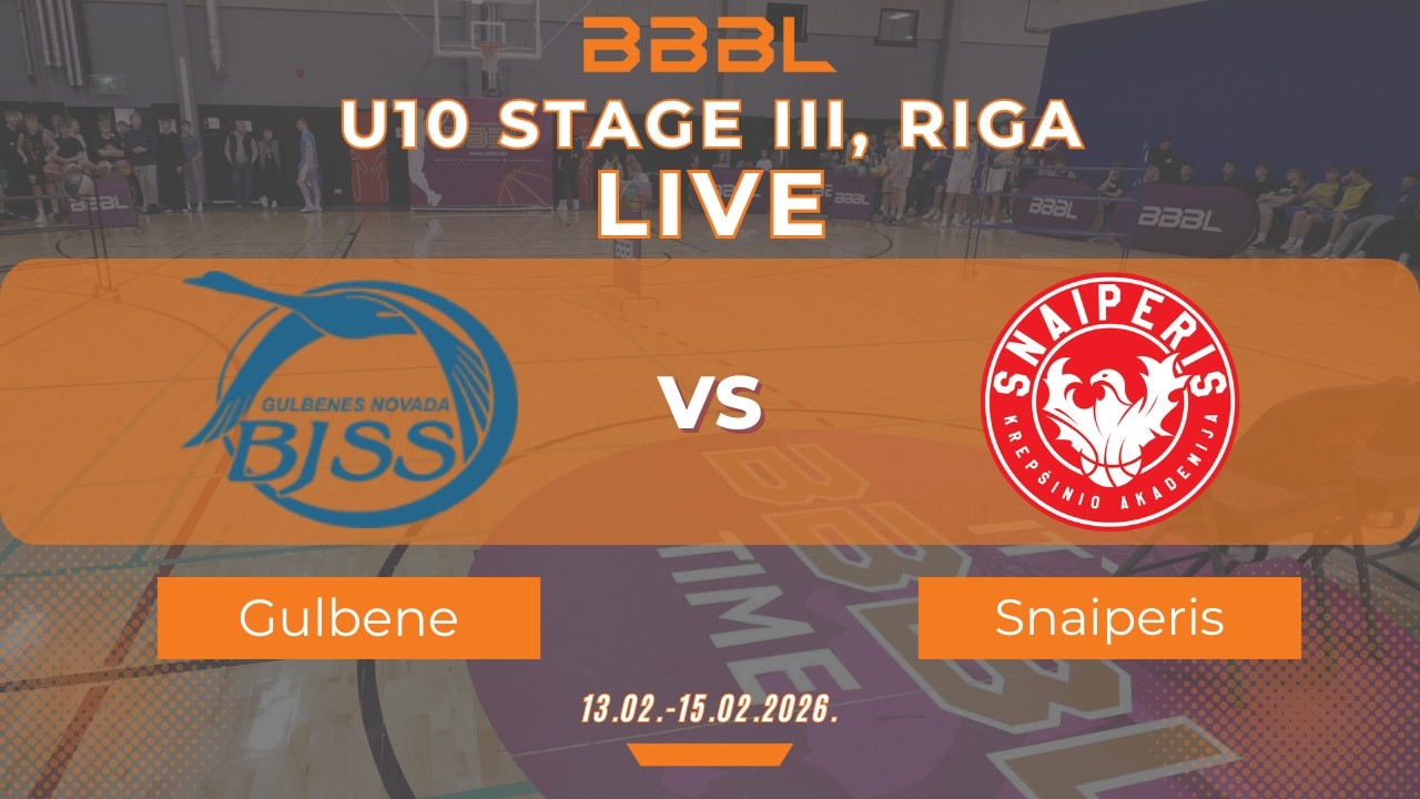 KA Snaiperis 2016 vs Gulbene 2016 | BBBL U10 | Stage III