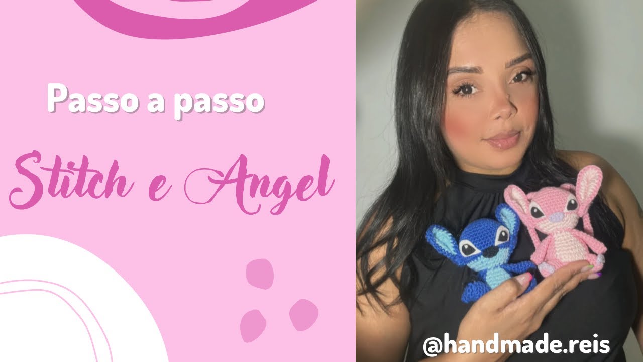 STITCH E ANGEL CROCHÊ AMIGURUMI PASSO A PASSO