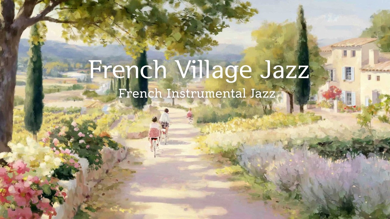 Spring Walk in the Paris Countryside 🌿 Cozy Café & Soft French Jazz