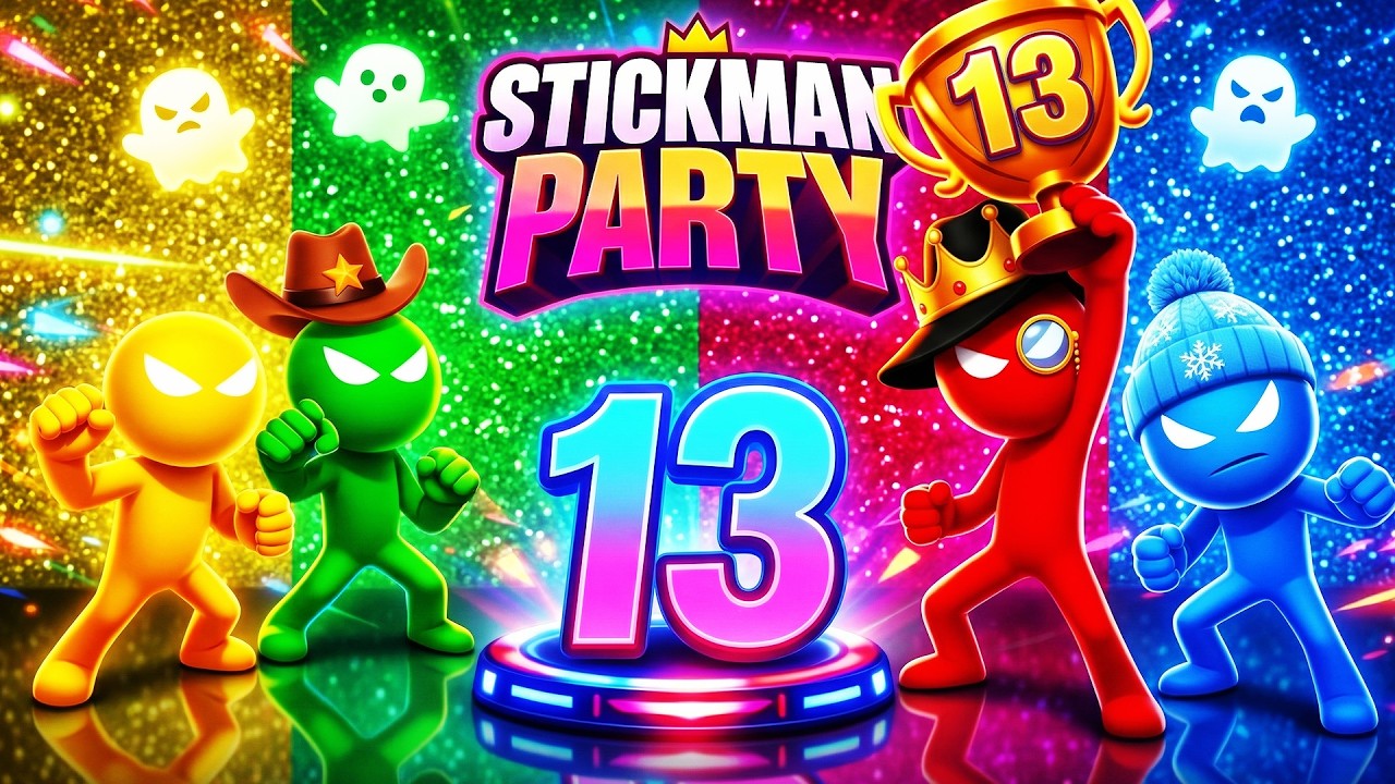Stickman Party Tournament Mode 1234 Players Mini Games Update part 13