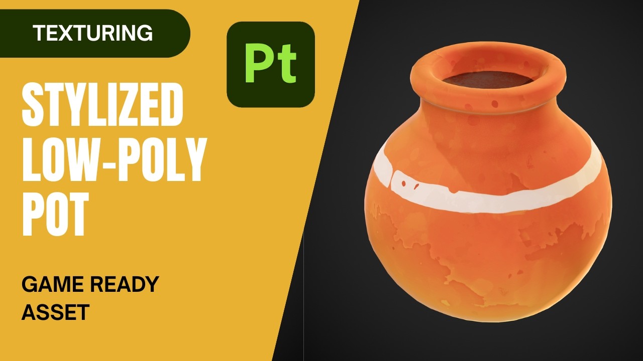 Stylized Game-Ready Pot | Timelapse 