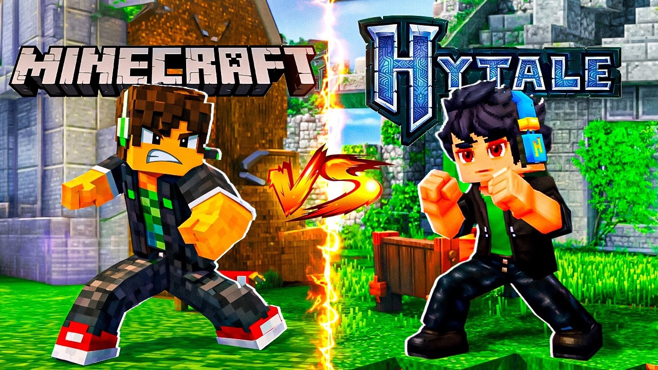 BEDWARS no MINECRAFT vs BEDWARS no HYTALE! QUAL O MELHOR?