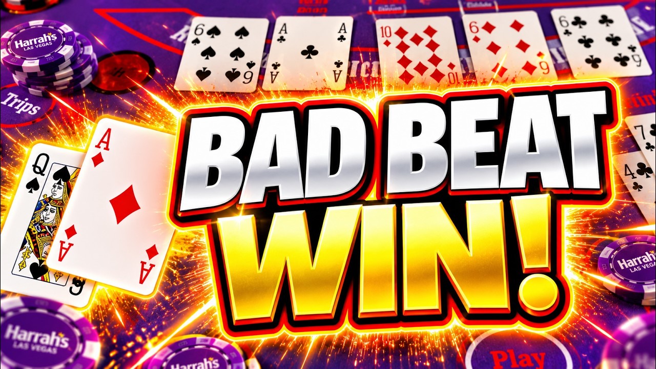 ULTIMATE TEXAS HOLD 'EM in LAS VEGAS! BAD BEAT WIN! 🍀🍀 (UTH)