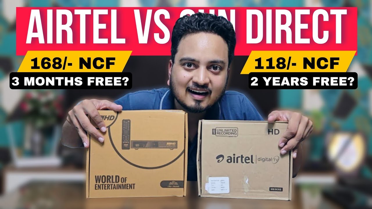 Airtel DTH vs Sun Direct | Which is Best DTH Connection in 2026