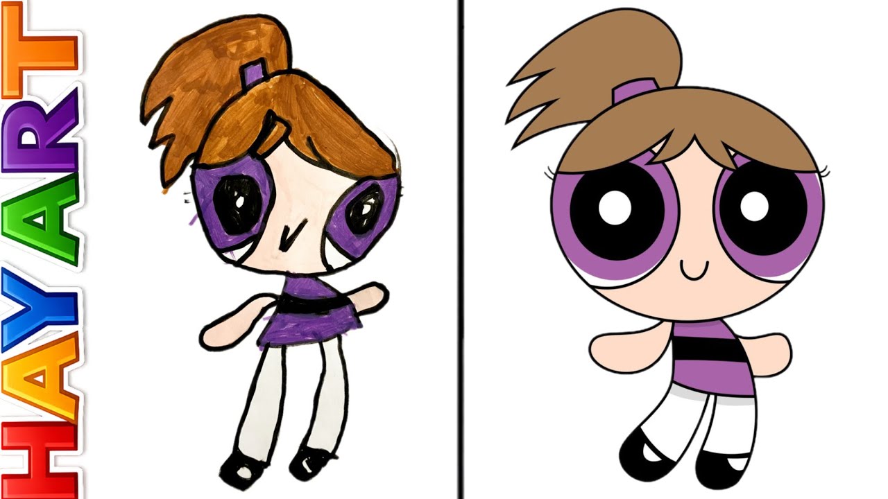 How to Draw Bunny from The Powerpuff Girls! 💜✨ Easy Step-by-Step Drawing for Kids with Natia! #bunny