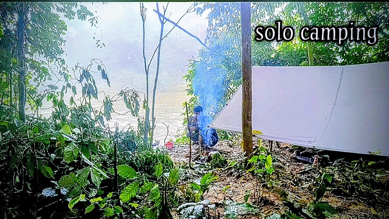 Solo camp fishing!! Camping, mancing, dan masak dipinggir sungai