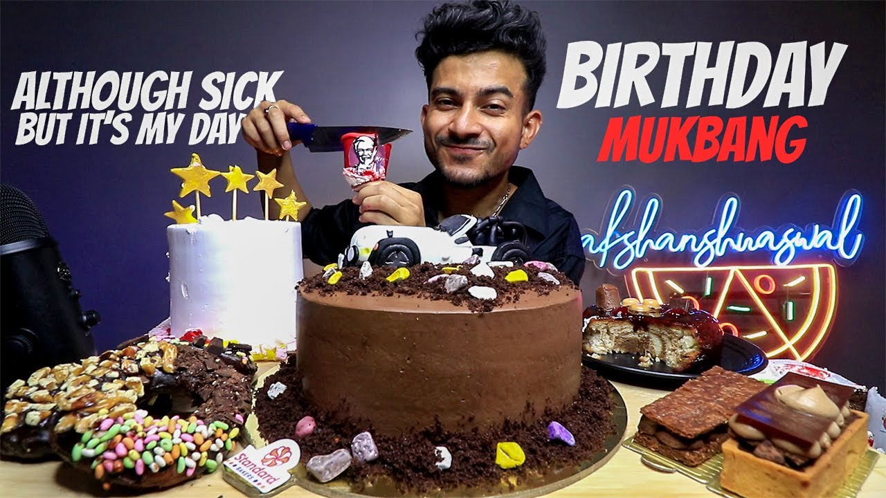 Birthday MUKBANG | Choco vanilla Cake, Truffle Cake, Pineapple Cake, Chocolate Cake, Homemade Donuts