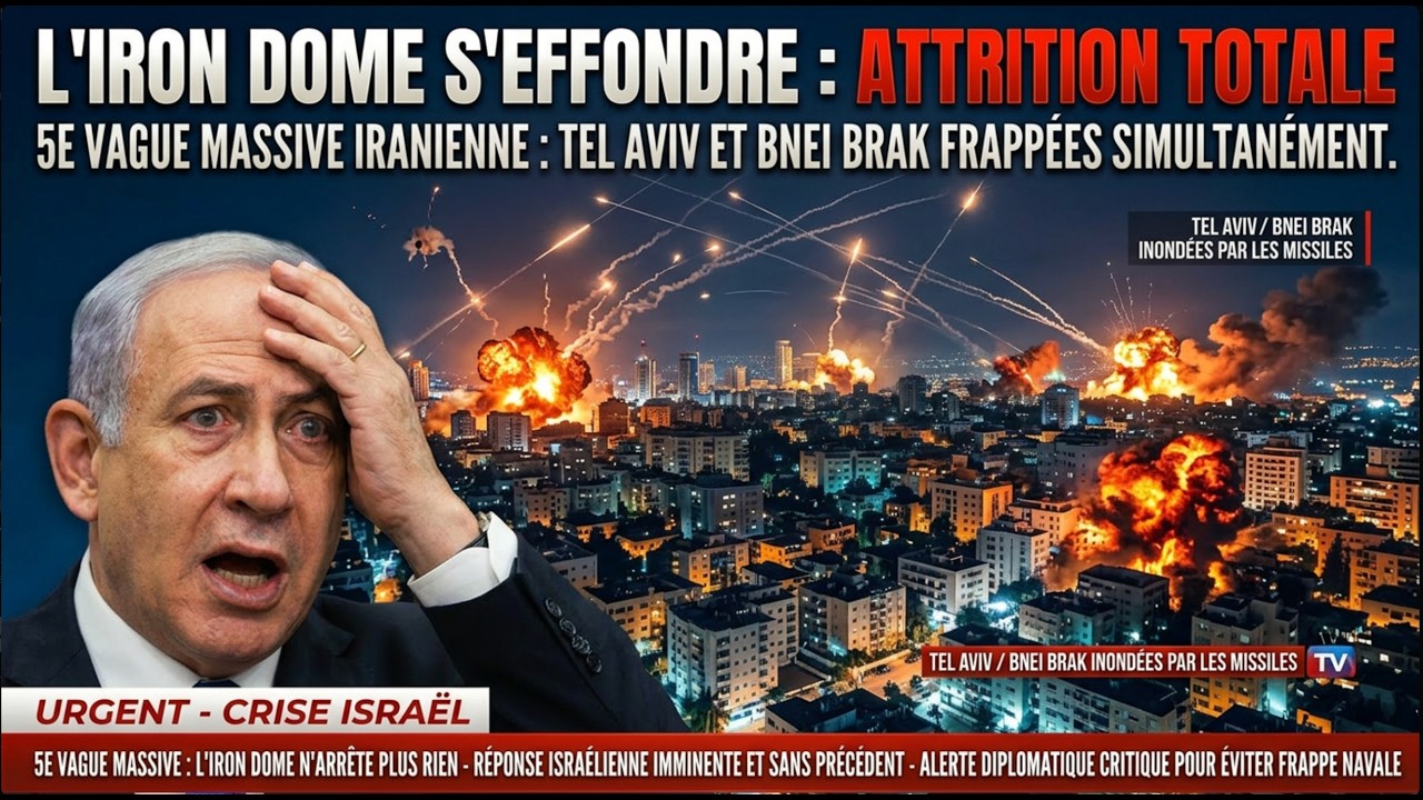 Vidéos Inédites : L'Iran lance sa plus grande vague encore. L'Iron Dome ne réagit plus normalement