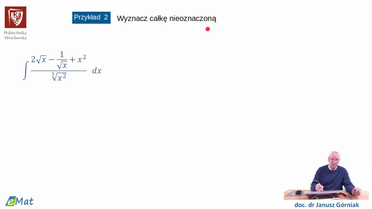 odc. 30  Całka nieoznaczona - proste całki