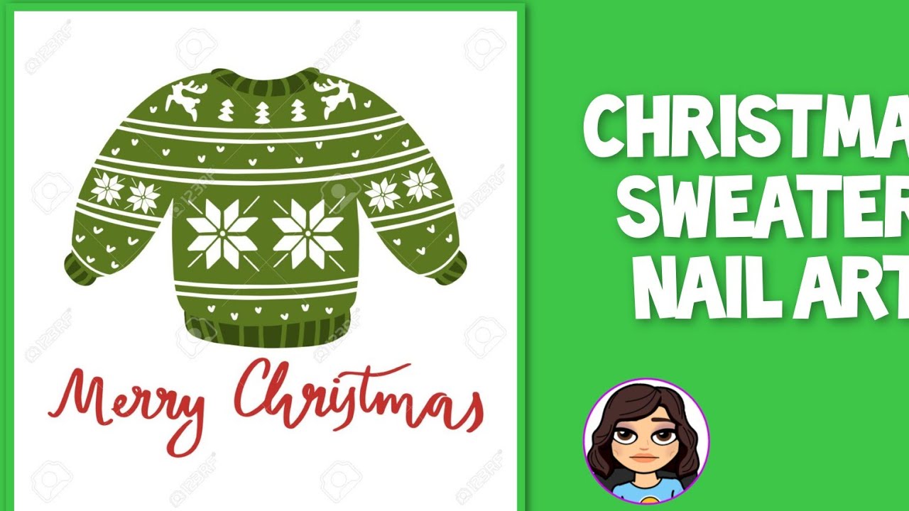 Christmas Sweater Nail Art  / Stamping