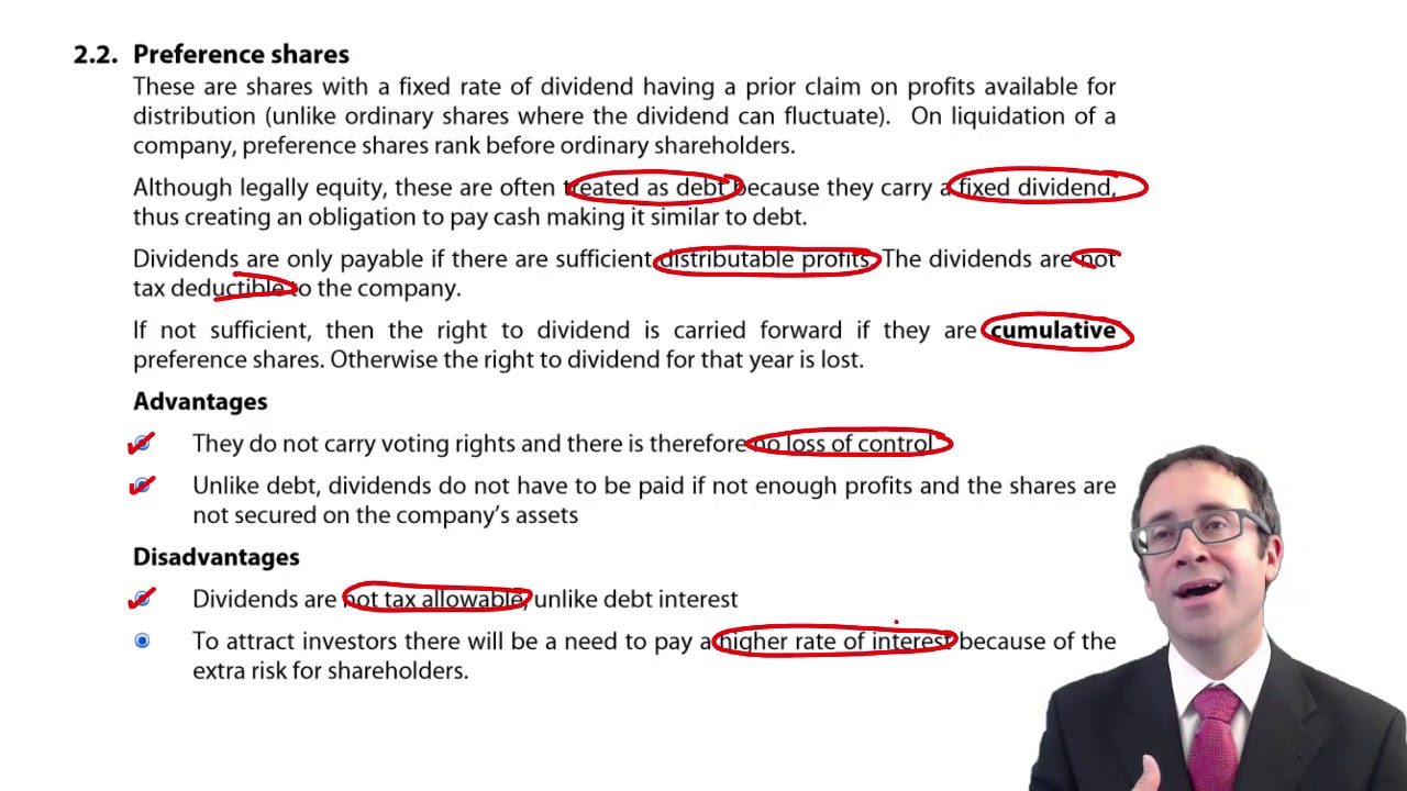CIMA F3 Long term debt finance