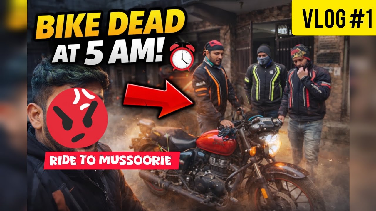 Bike Dead at 5 AM 😳 | Pushed for 1 Hour | Bike Breakdown Journey Vlog🏍️🔥 #viral #bike #rider #shiv 