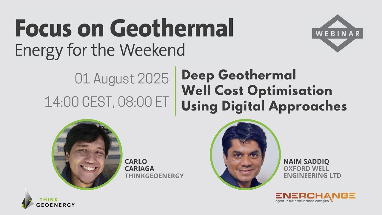 Webinar - Geothermal drilling cost optimization using digital technologies
