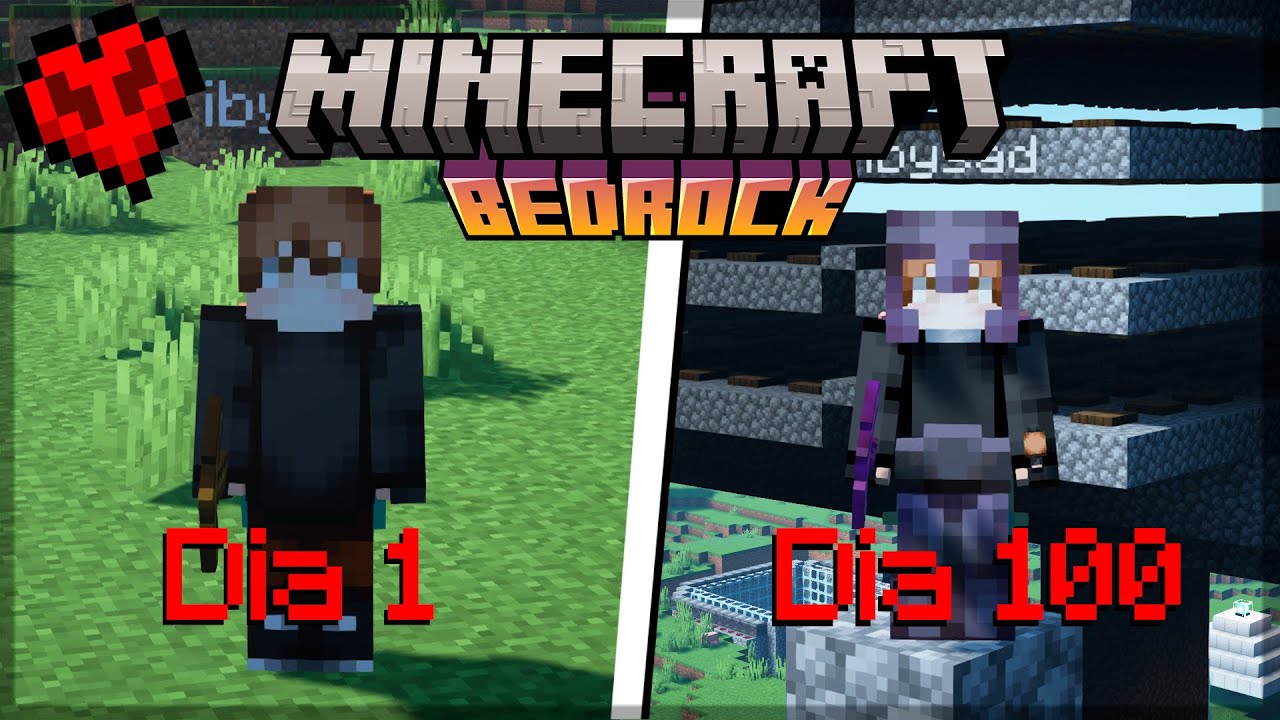 sobrevivi 100 dias so fazendo farms no mine bedrock no hardcore