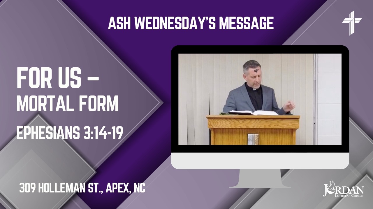 Ash Wednesday Sermon