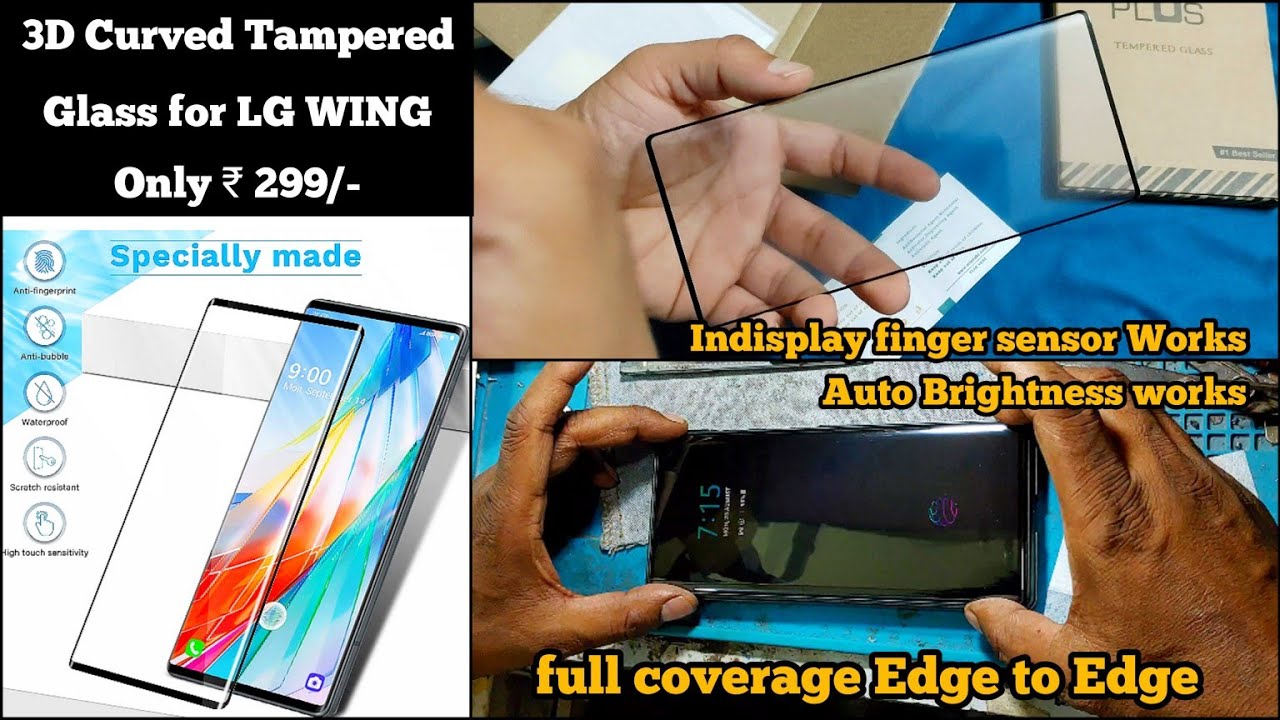 Lg wing (₹299/-)best 3D Curved Tampered glass / Properly working